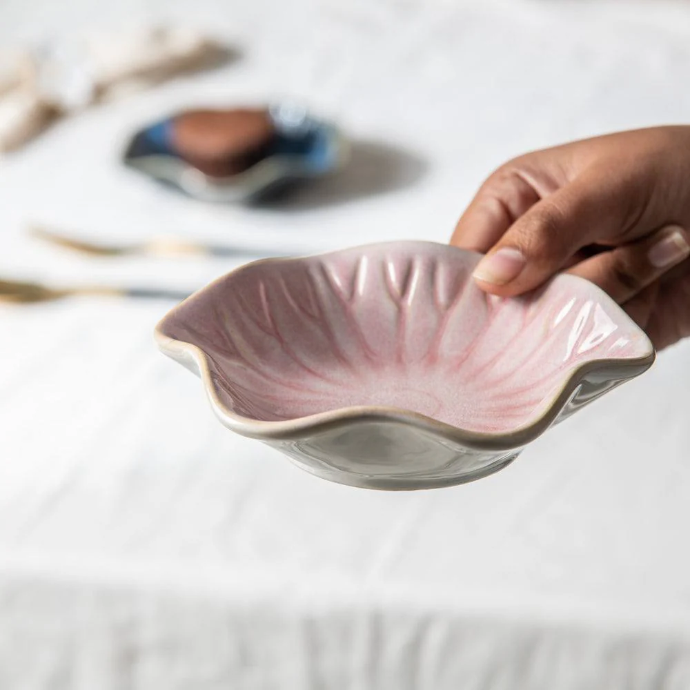 Floret Dessert Plate - Pink, Set of 2 - Image 5