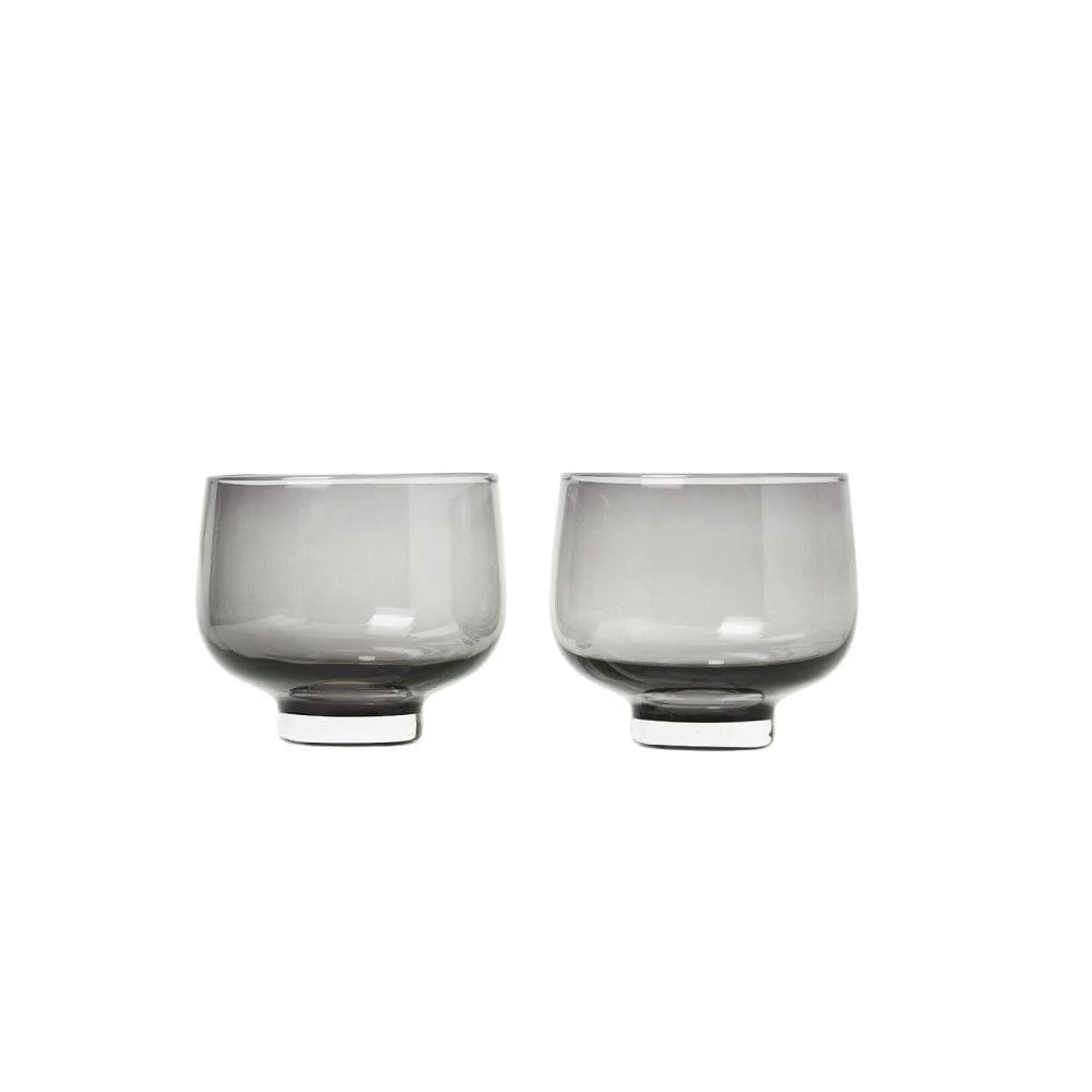 Flow Short Tumblers 220ml, Set of 2 - Smoke - Image 3