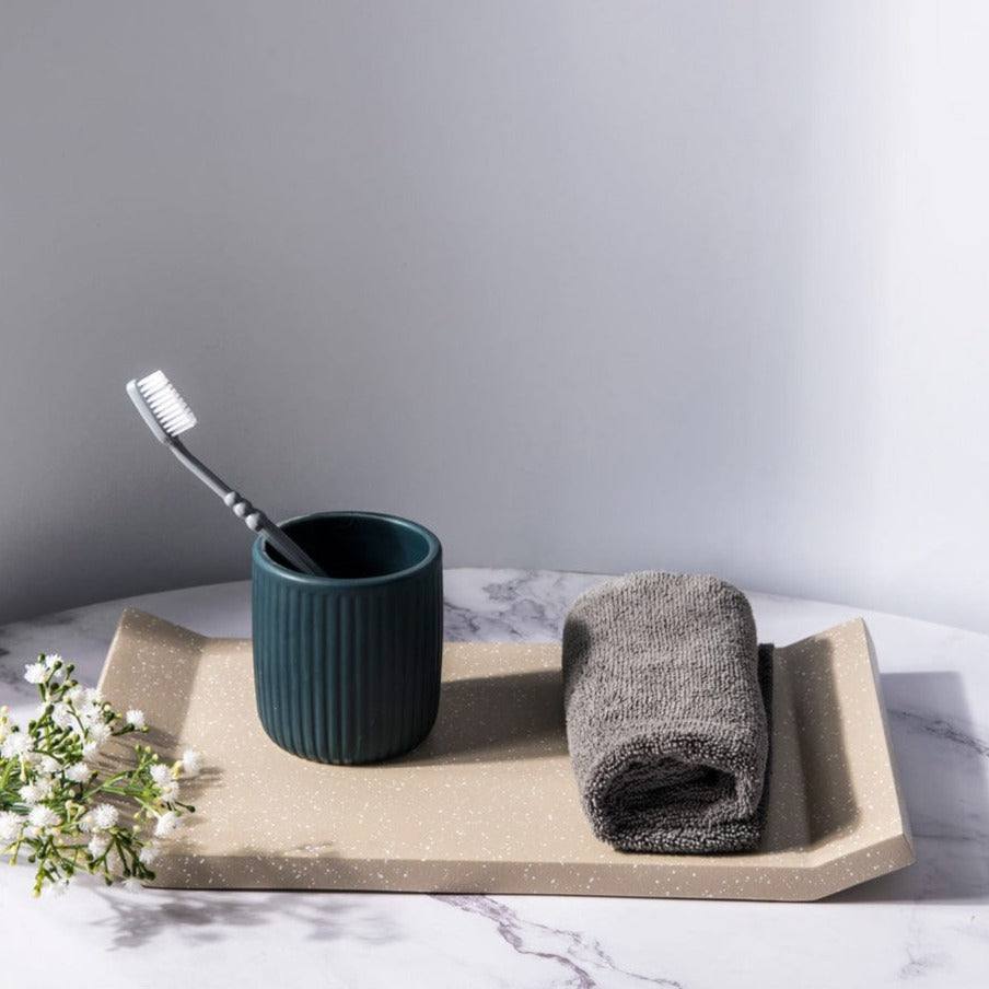 Flow Vanity Tray - Speckled Taupe