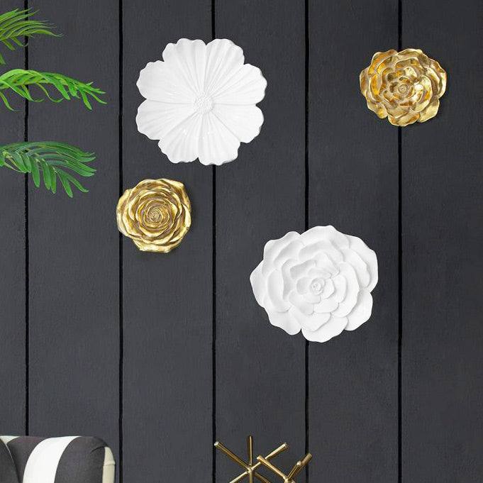 Flower Wall Accents Small, Set of 2 - Gold - Image 4