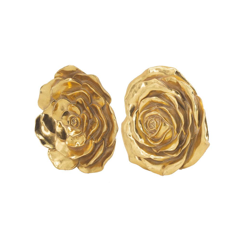 Flower Wall Accents Small, Set of 2 - Gold - Image 7