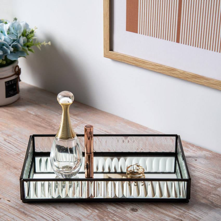 Fluted Glass Tray Medium - Gunmetal - Image 4