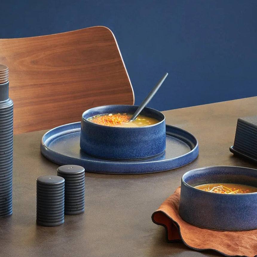 Form' Art Dinner Plate - Carbon Blue - Image 5
