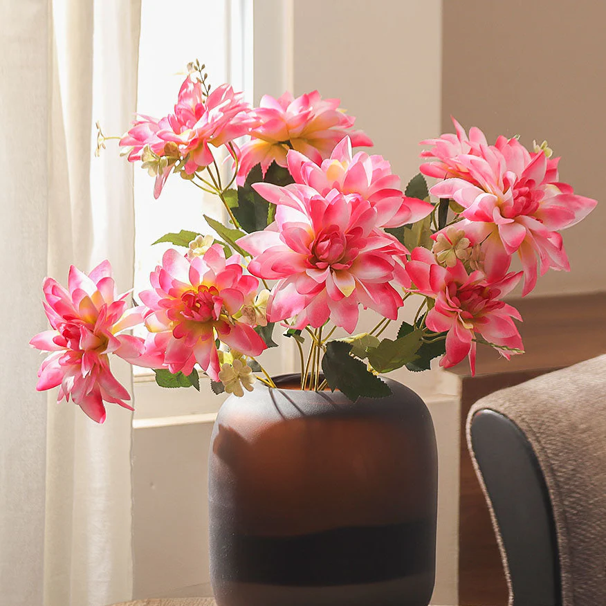 Formal Dahlias Faux Stem - Pink Sunrise - Image 5
