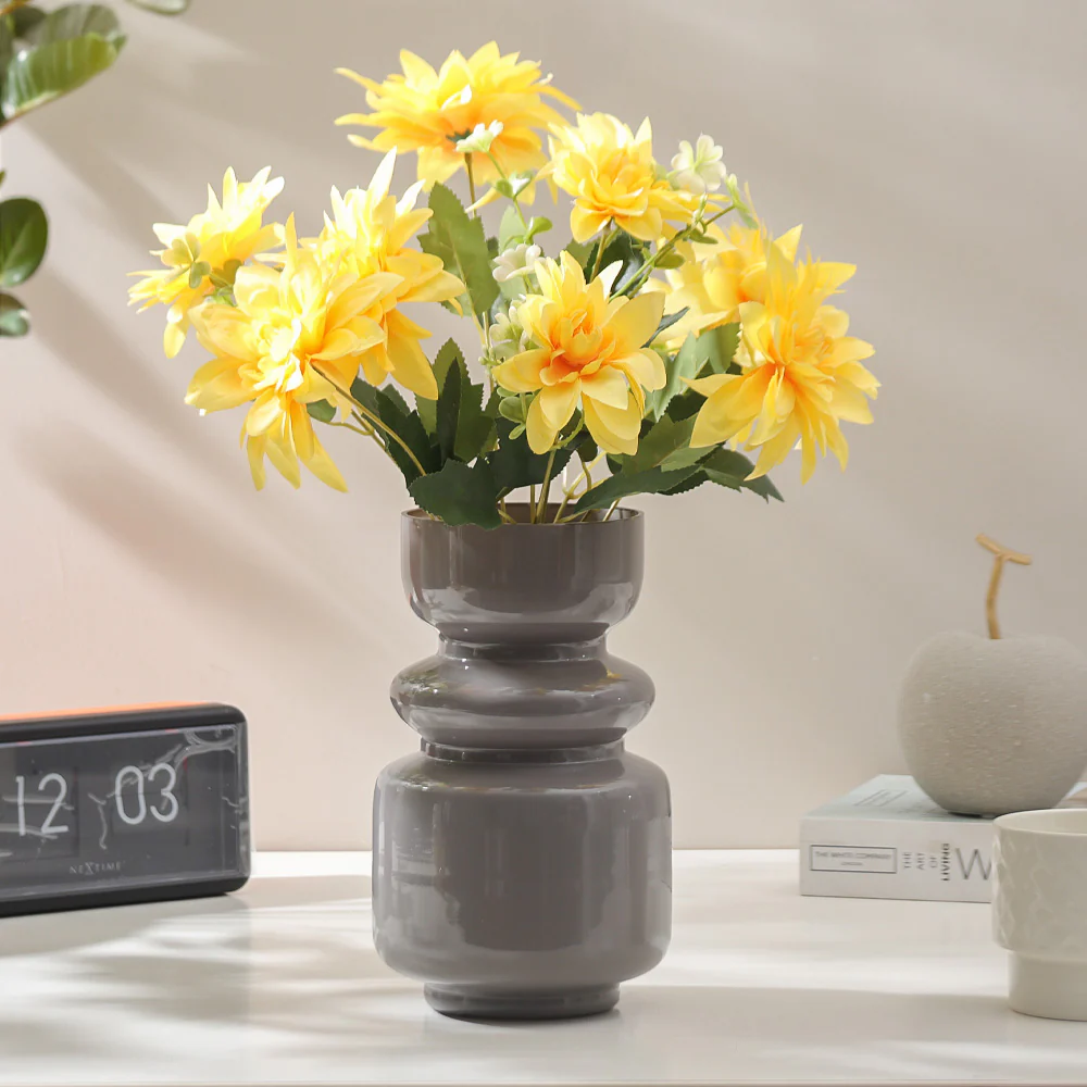 Formal Dahlias Faux Stem - Yellow - Image 3