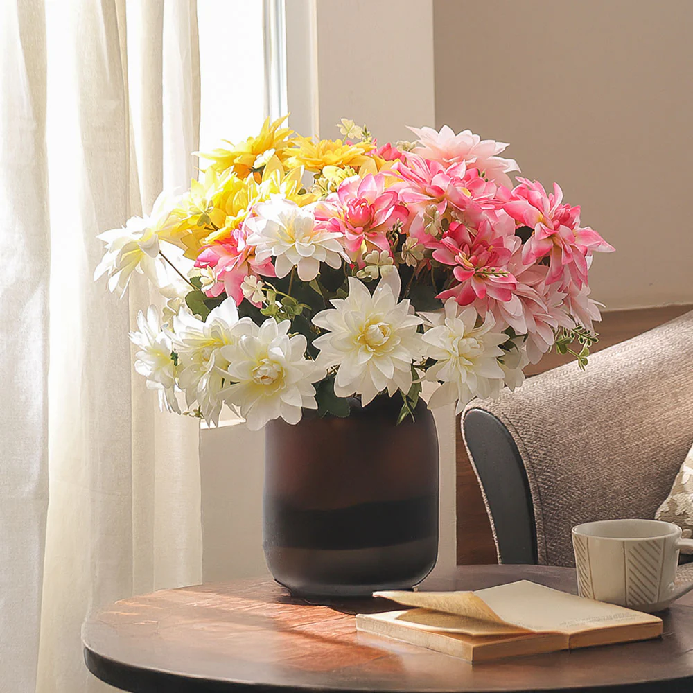 Formal Dahlias Faux Stem - Ivory - Image 5