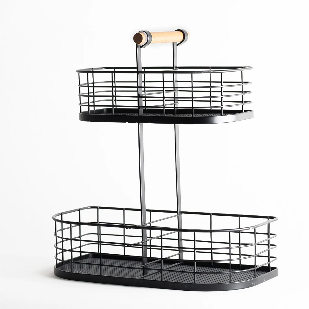 Frame 2-Tier Storage Basket - Black - Image 3