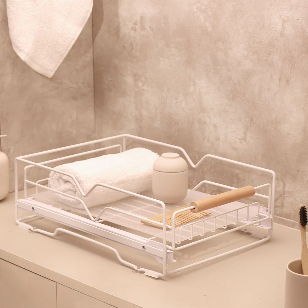 Frame Slide-out Storage Tray - White Natural