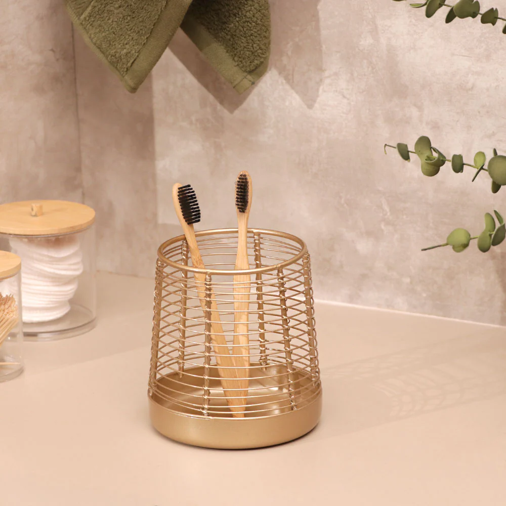 Fray Round Metal Organiser - Gold - Image 6