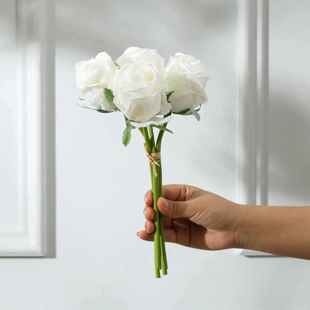 French Roses Faux Bunch Short - Ivory - Image 5