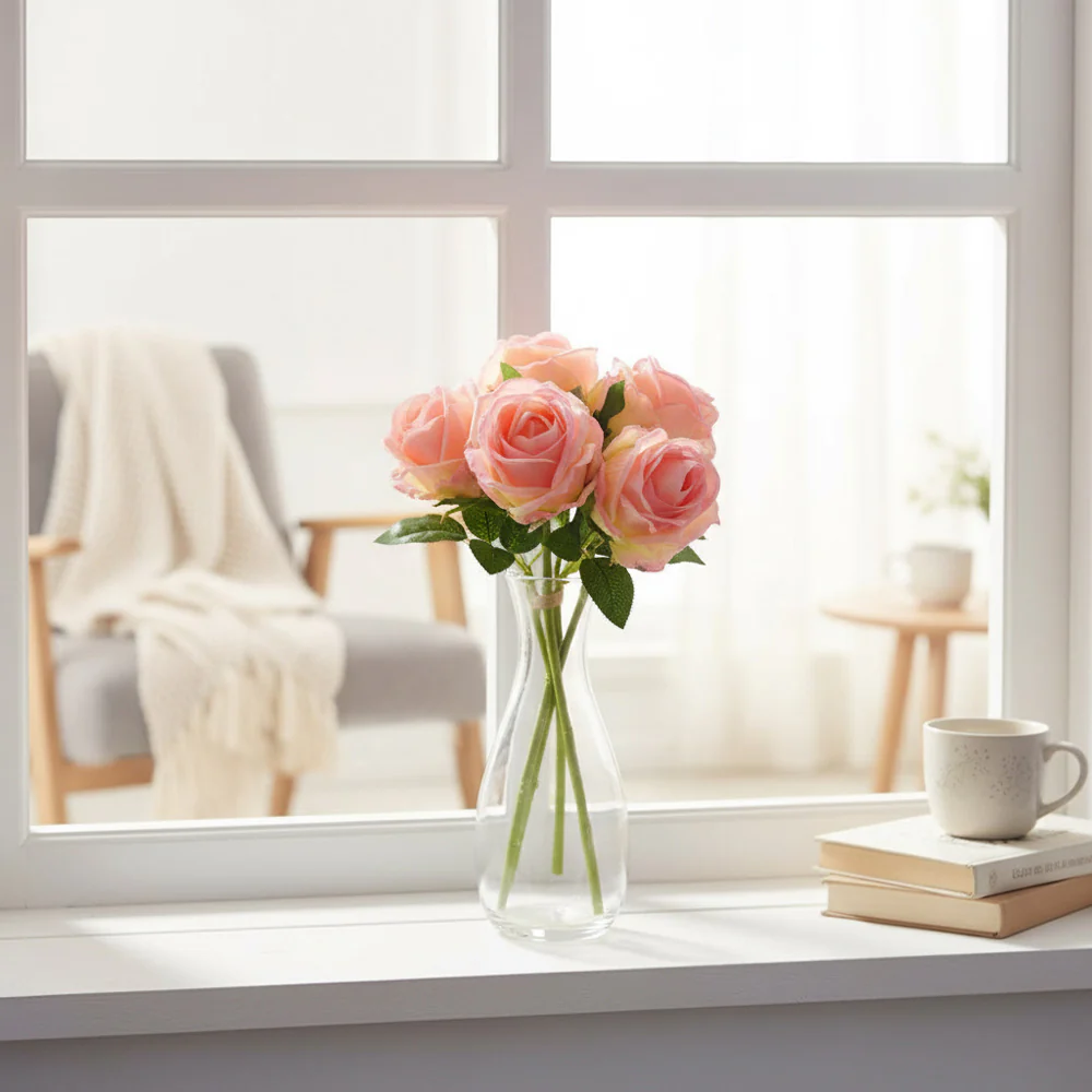 French Roses Faux Bunch Short - Pink Sunrise - Image 6