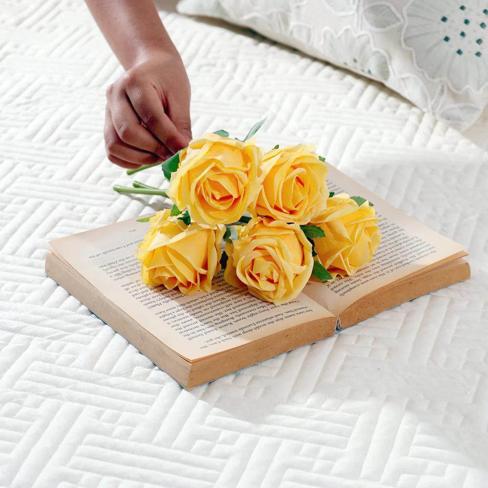 French Roses Faux Bunch Short - Yellow - Image 2