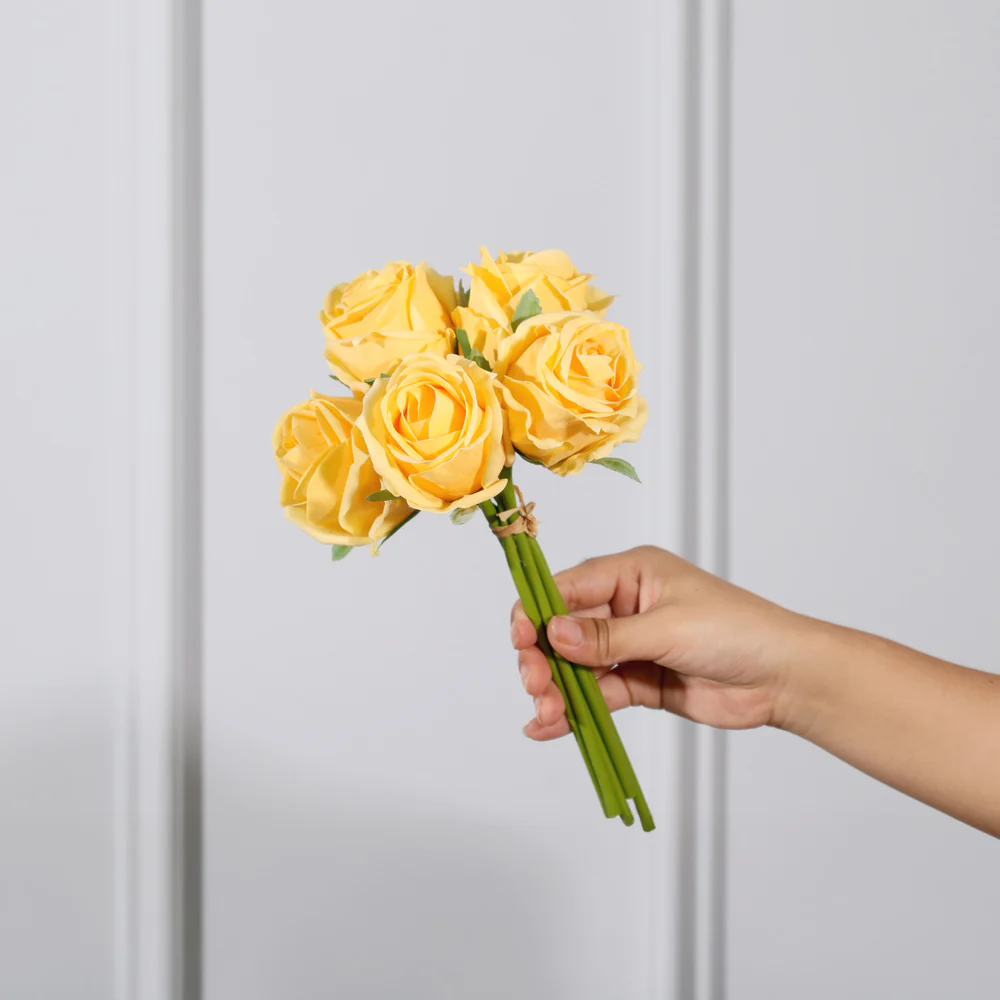 French Roses Faux Bunch Short - Yellow - Image 3