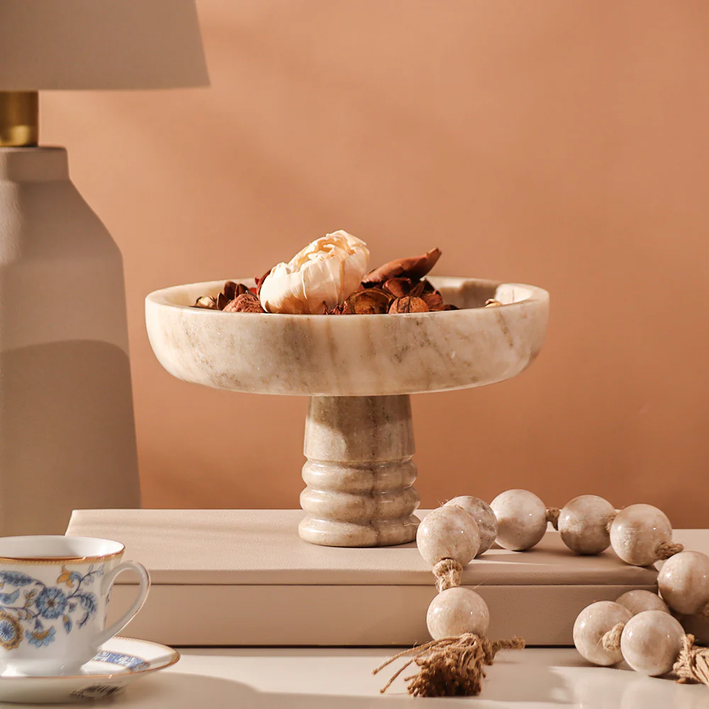 Fresca Marble Elevated Bowl Medium - Beige - Image 2