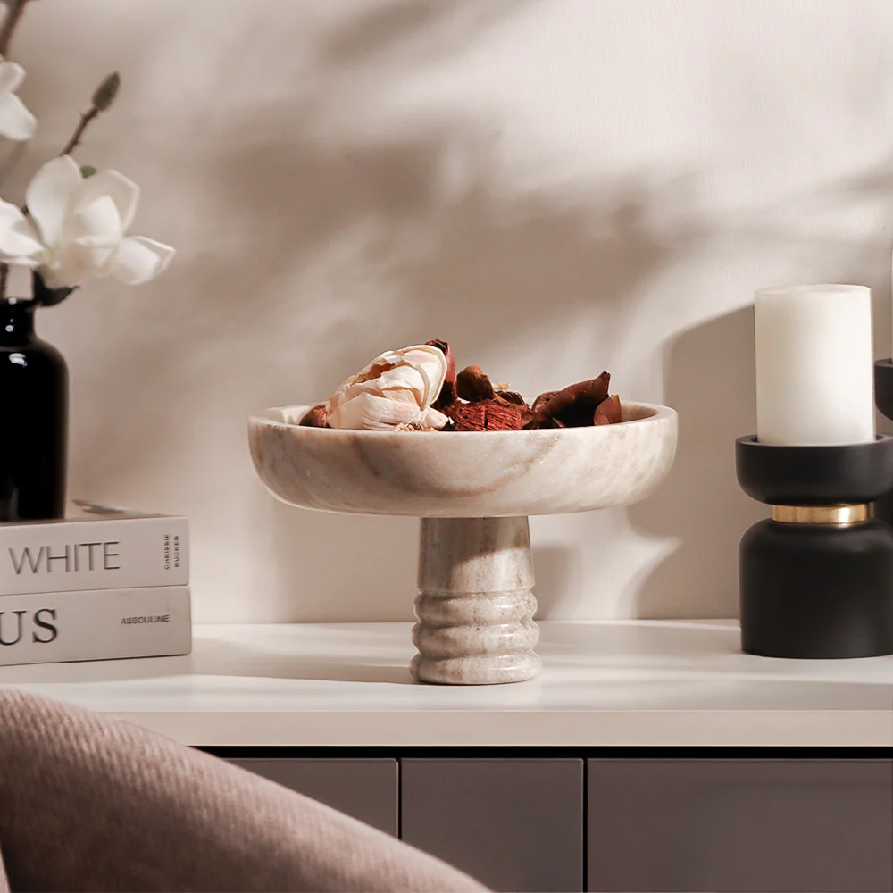 Fresca Marble Elevated Bowl Medium - Beige - Image 4