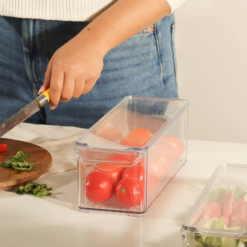 Fresco Deep Fridge Bin with Lid Deep - Clear - Image 4