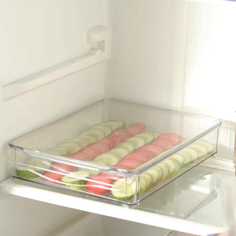 Fresco Fridge Tray with Lid Wide - Clear - Image 3