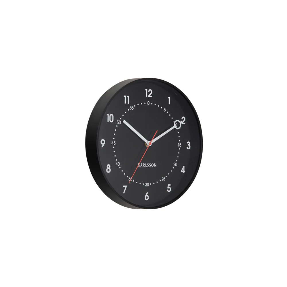 Fresco Wall Clock 31cm - Black - Image 2
