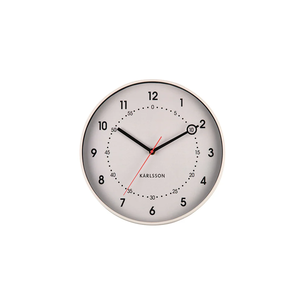 Fresco Wall Clock 31cm - Warm Grey - Image 2