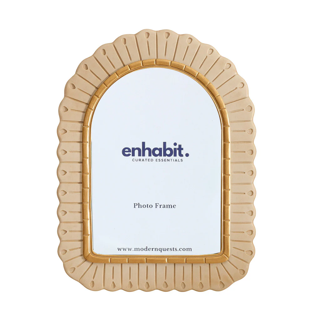 Frieze Portrait Photo Frame Large - Ivory Gold - Image 3