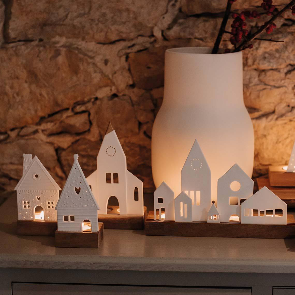 Gingerbread House Decorative Sculpture with Tealight Holder - Image 2