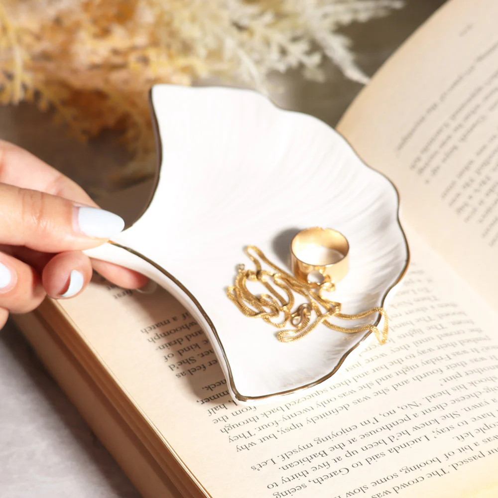 Gingko Trinket Dish - Ivory - Image 4