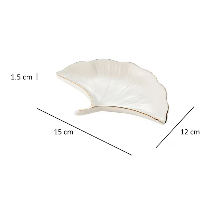 Gingko Trinket Dish - Ivory - Image 7