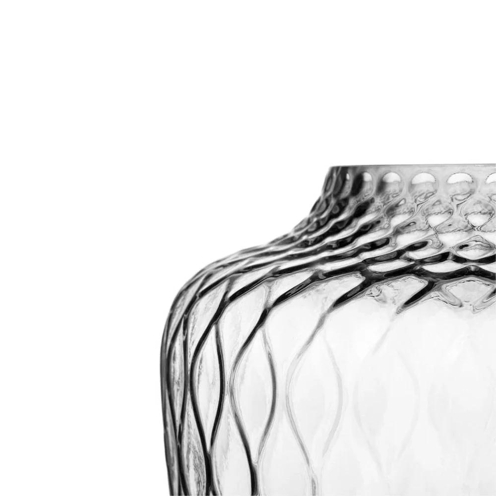 Giulia Glass Vase Medium - Grey - Image 4