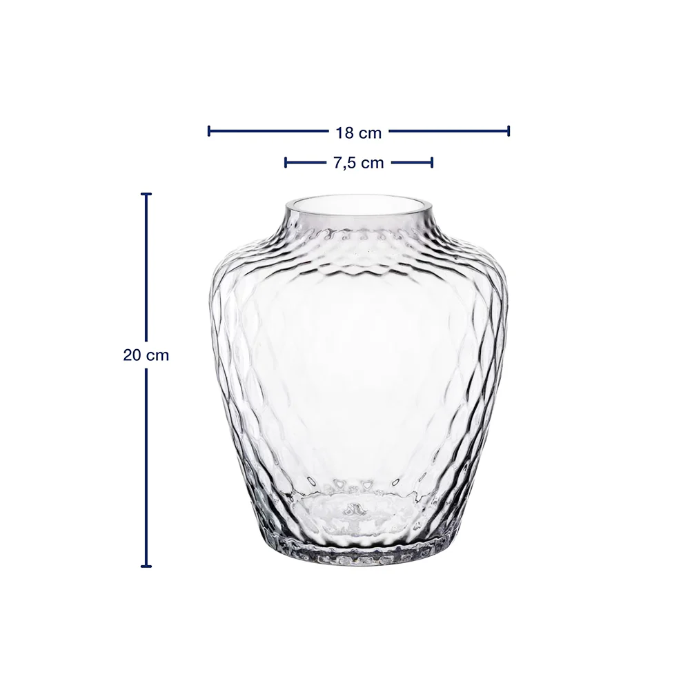 Giulia Glass Vase Medium - Grey - Image 6