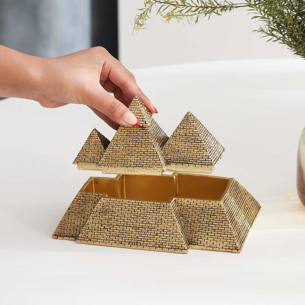 Giza Storage Box - Dull Gold - Image 5