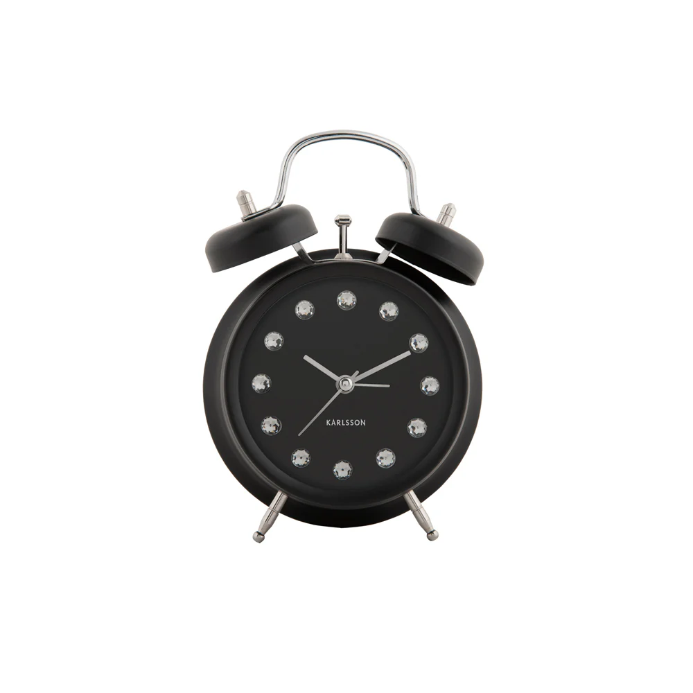 Glam Diamonds Alarm Clock - Black - Image 2