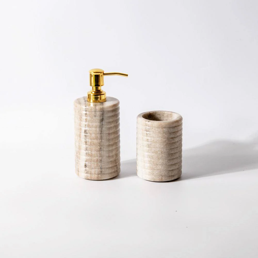 Gleam Marble Bathroom Set - Natural Stone - Image 3