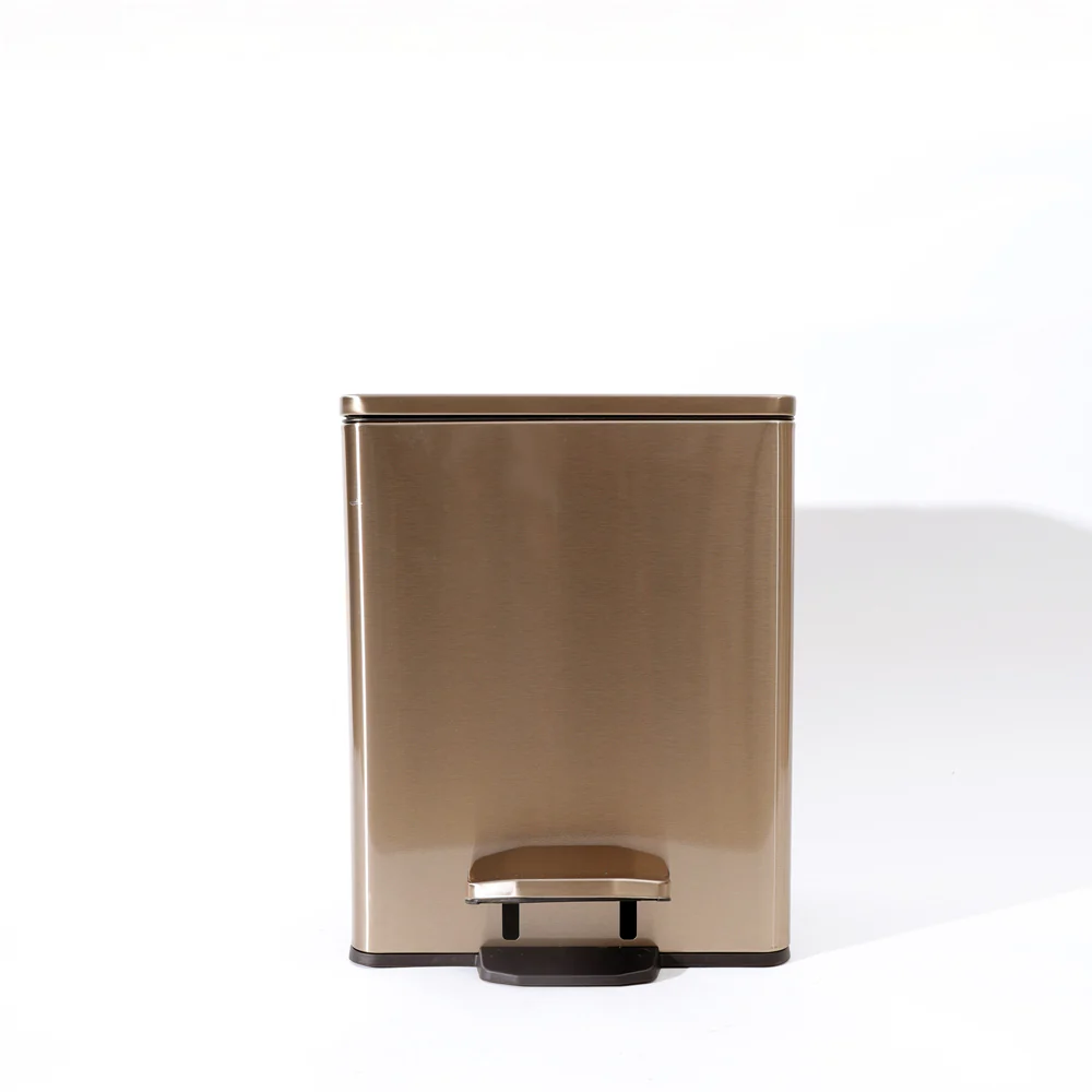 Glint Rectangular Pedal Bin 9L - Bronze - Image 3