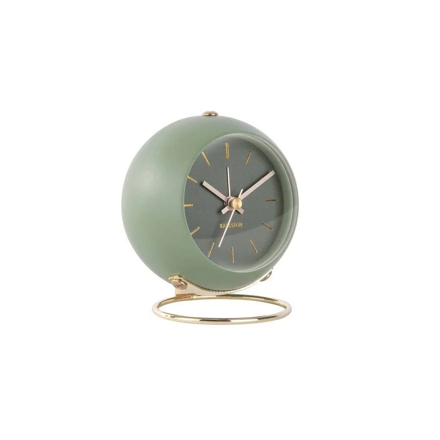Globe Alarm Clock - Green Gold - Image 2