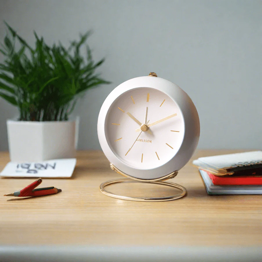 Globe Alarm Clock - White - Image 2