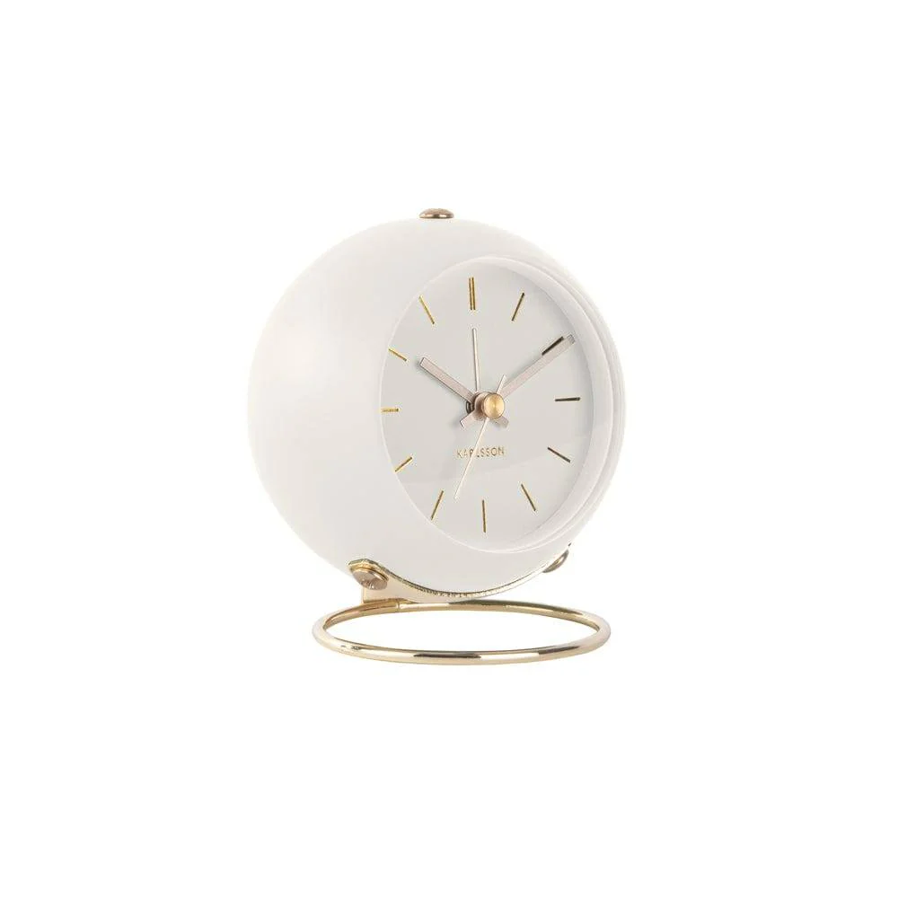 Globe Alarm Clock - White - Image 5