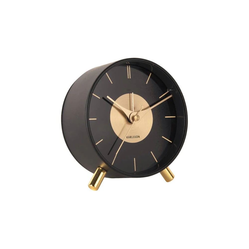 Gold Disc Alarm Clock - Black - Image 4