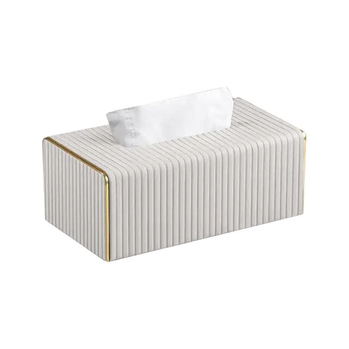 Gold Edge Tissue Box Holder - Ivory - Image 3