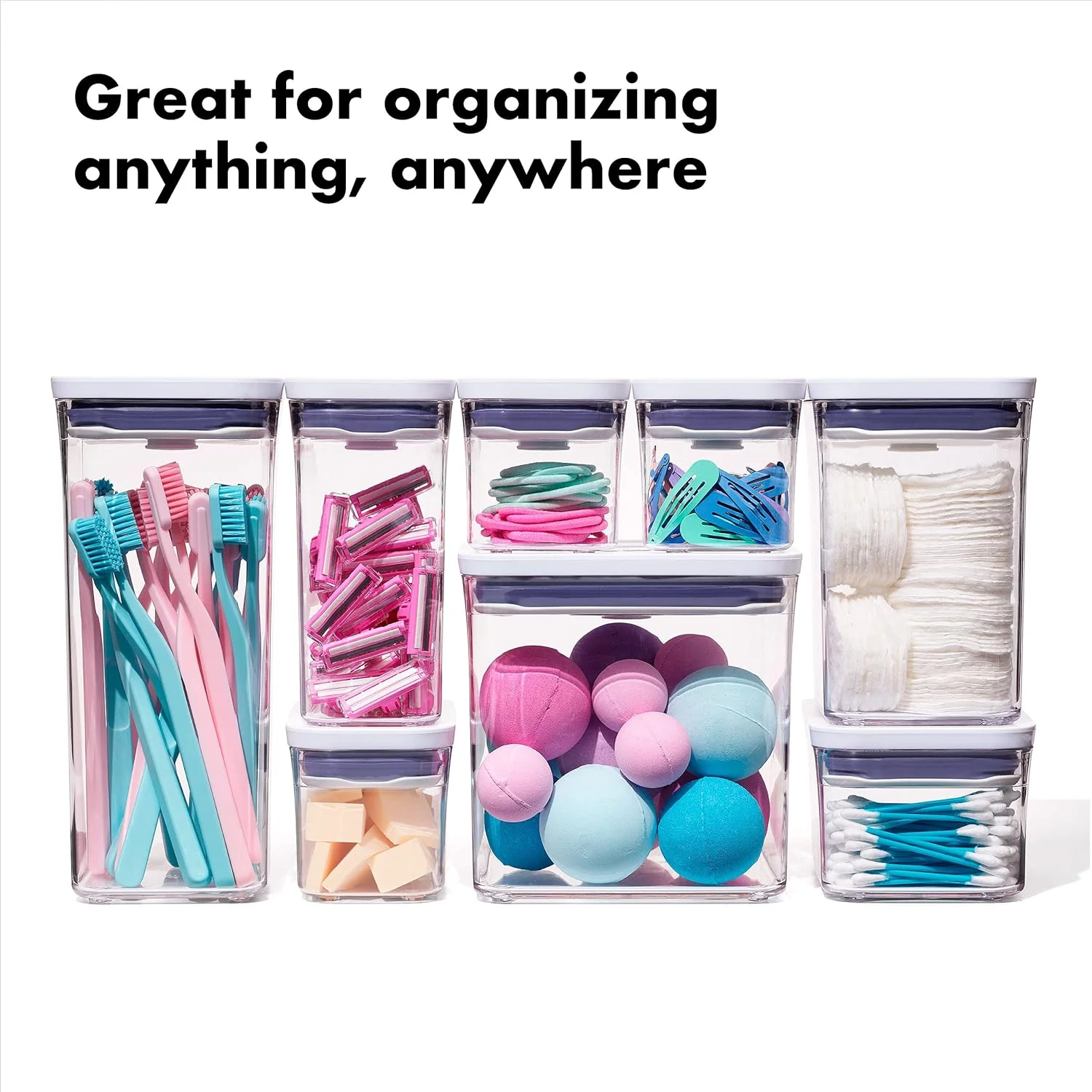 POP 3-Piece Rectangular Storage Containers Set With Scoop - Image 12