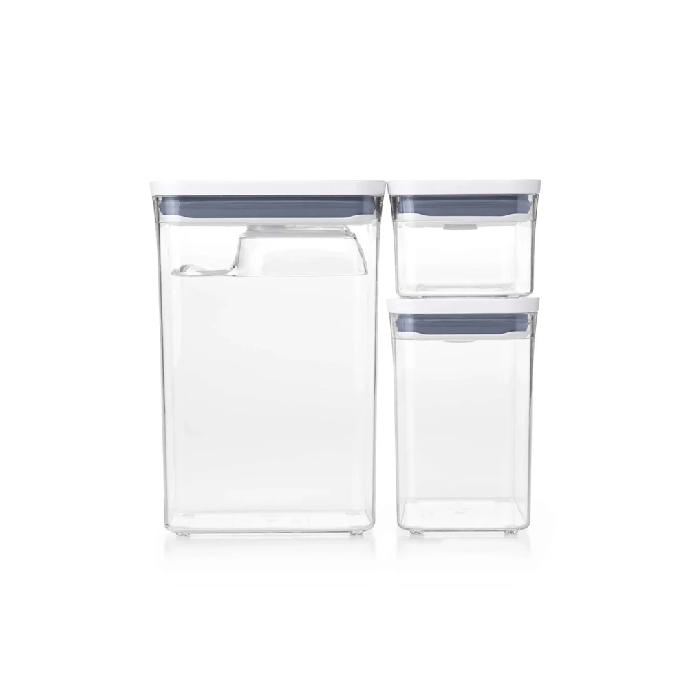 POP 3-Piece Rectangular Storage Containers Set With Scoop - Image 3