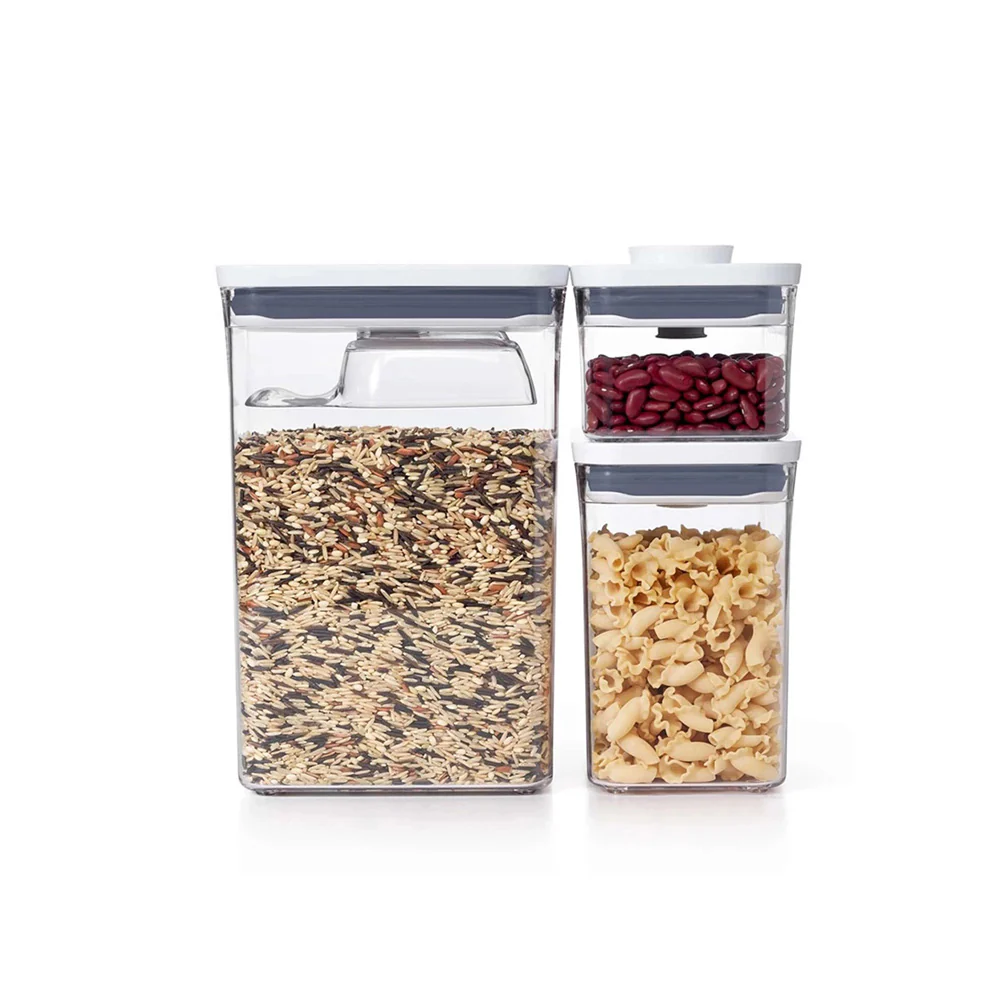 POP 3-Piece Rectangular Storage Containers Set With Scoop - Image 4