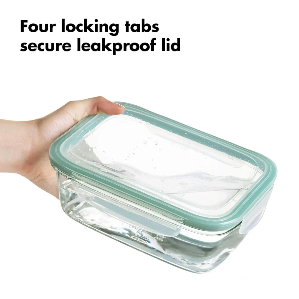 Smart Seal Rectangular Glass Container - 1800ml - Image 5
