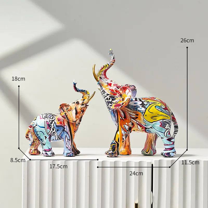 Graffiti Elephant Decorative Sculpture Medium - Image 6