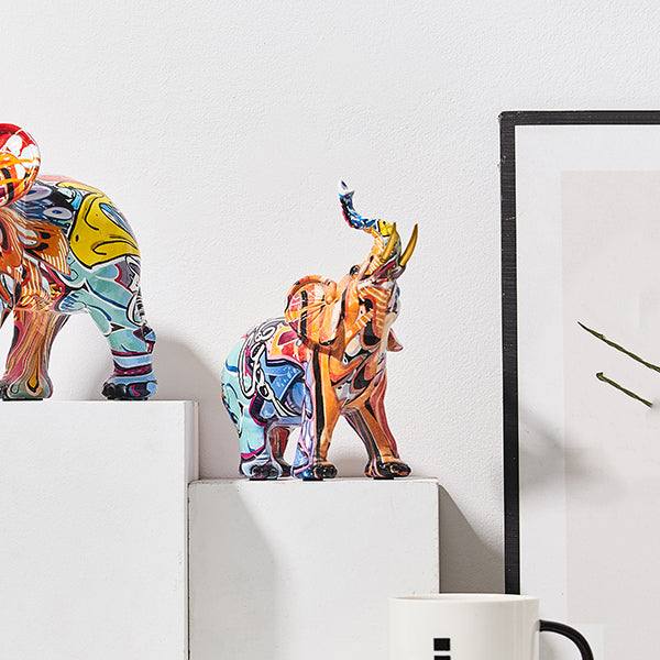 Graffiti Elephant Decorative Sculpture Small - Image 6