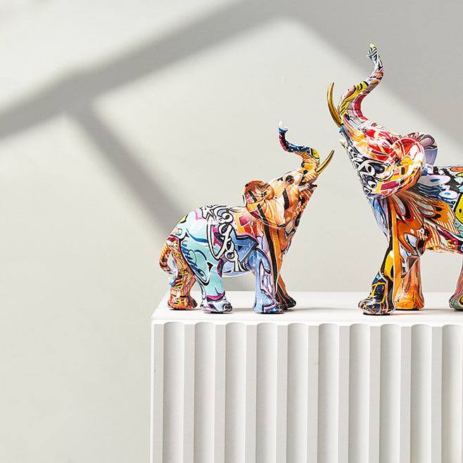 Graffiti Elephant Decorative Sculpture Small - Image 7