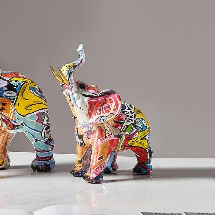 Graffiti Elephant Decorative Sculpture Small - Image 8