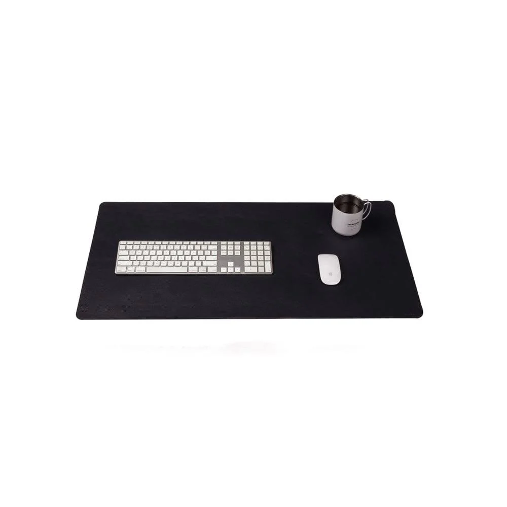 Grained Leather Desk Mat Large - Navy - Image 3