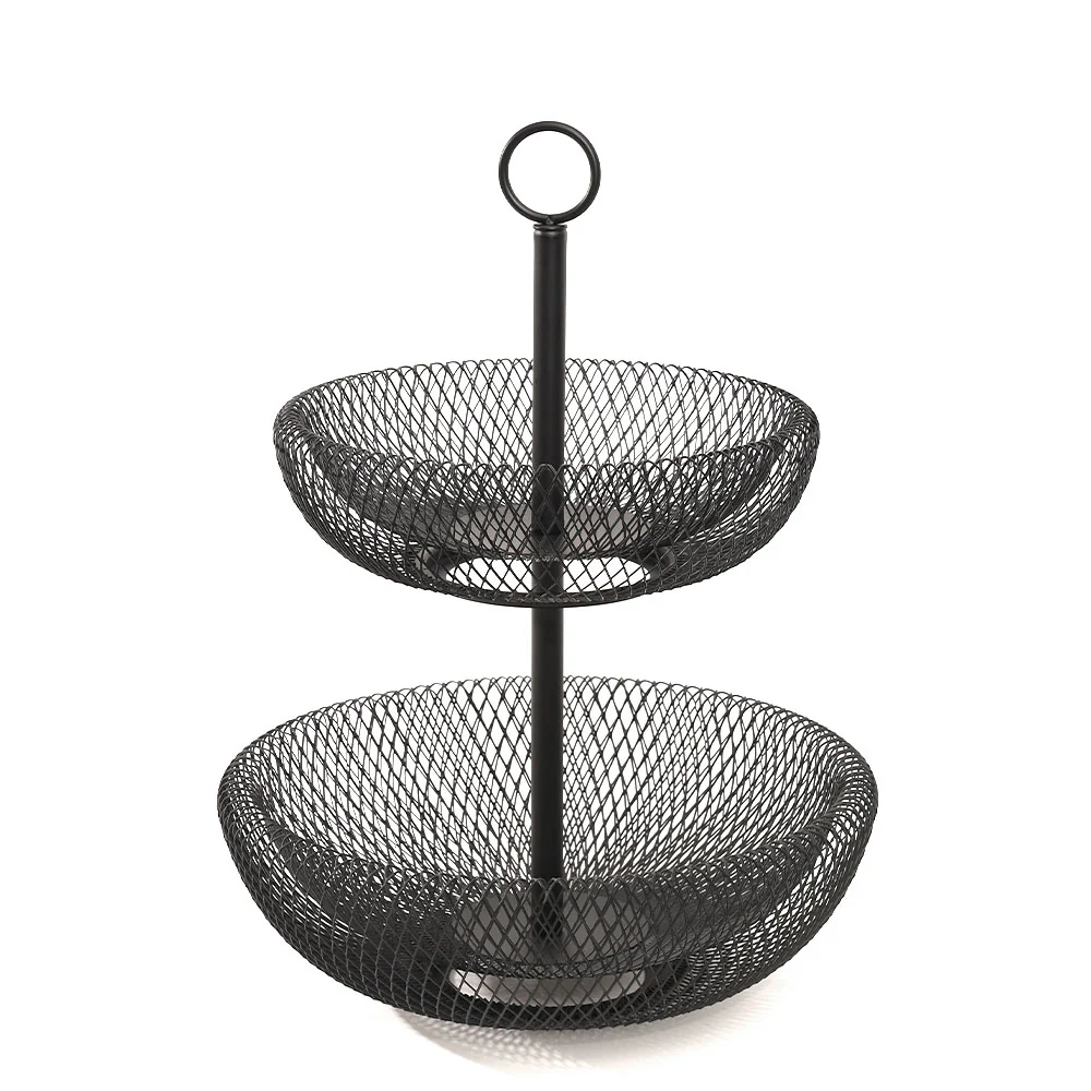 Grid 2-Tier Vegetable Storage Shelf - Black - Image 3