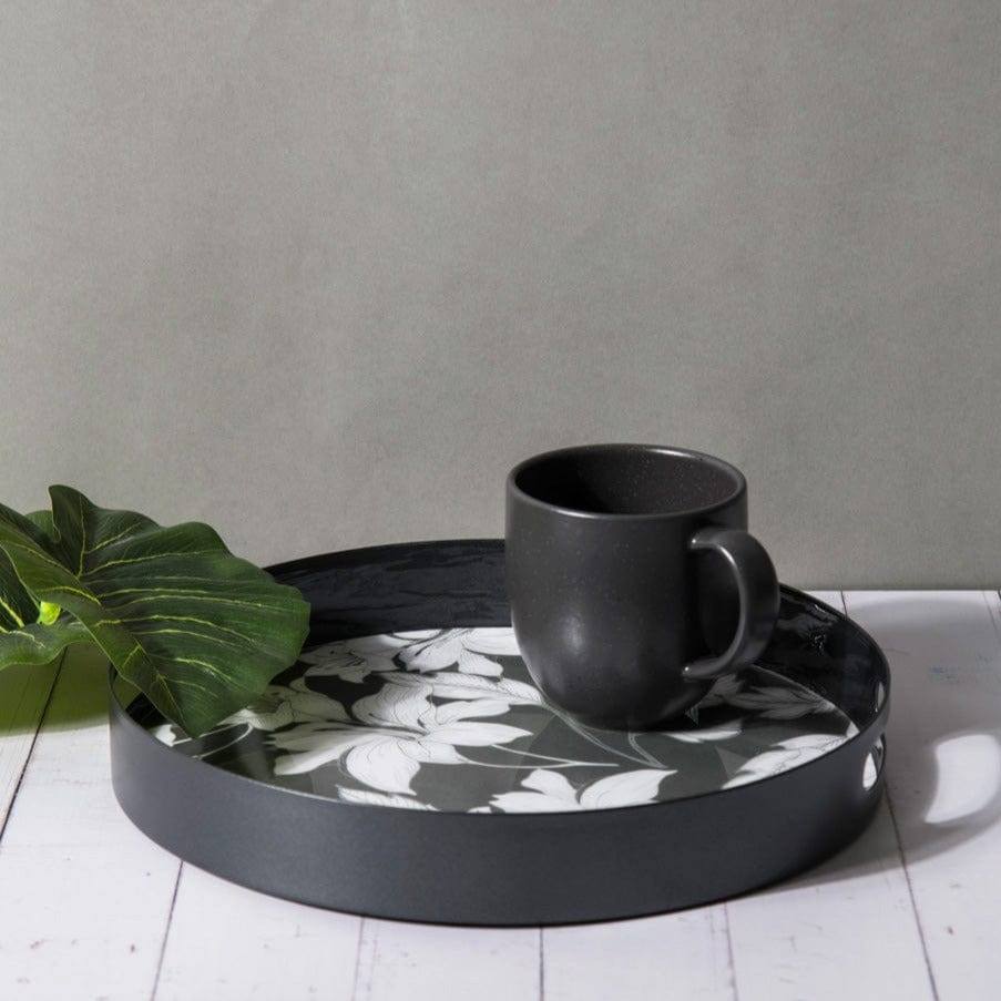 Gunmetal Serving Tray Medium - Lilies - Image 2