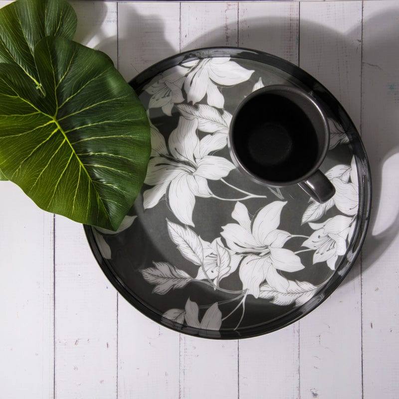 Gunmetal Serving Tray Medium - Lilies - Image 4